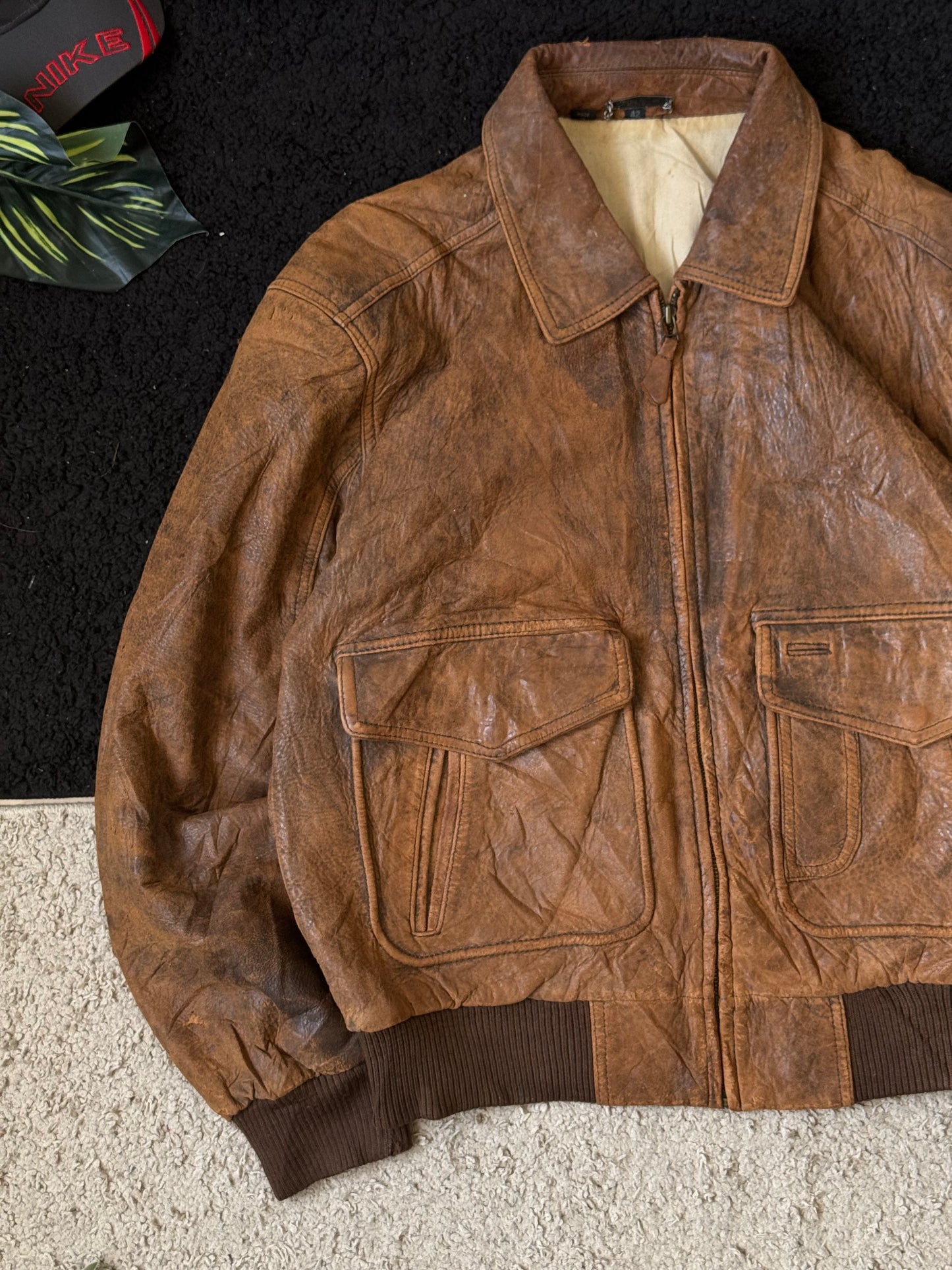 BROWN LEATHER JACKET