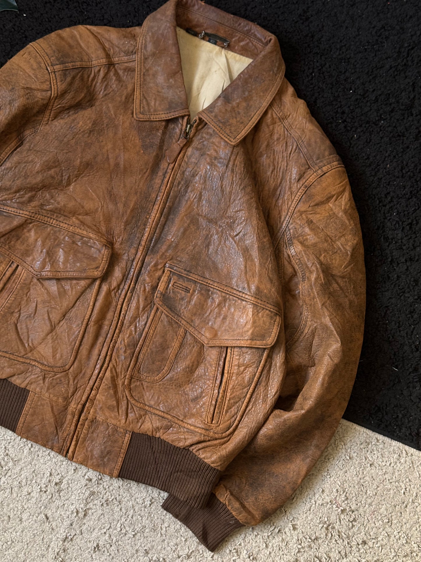 BROWN LEATHER JACKET