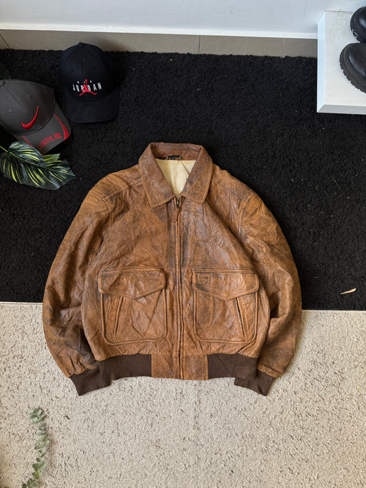 BROWN LEATHER JACKET